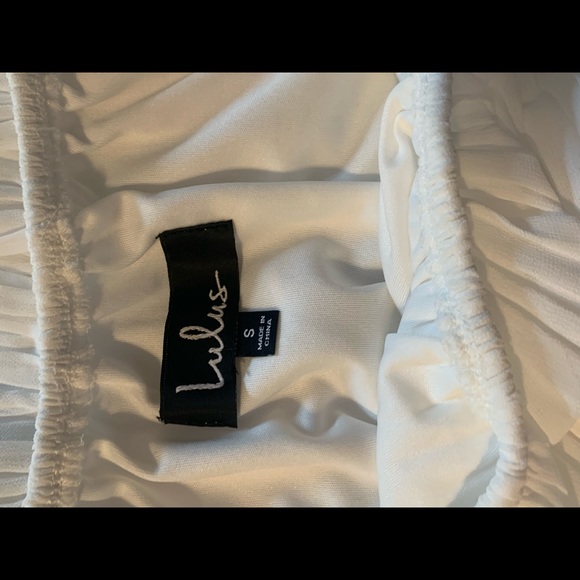 Lulu’s Gala ready white off shoulder midi dress - Picture 5 of 6